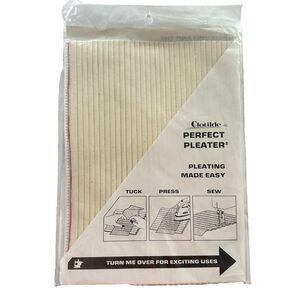 Vintage Clotilde's Perfect Pleater 8X11" Pleat Fabrics Easy Use Iron Pleat - NEW
